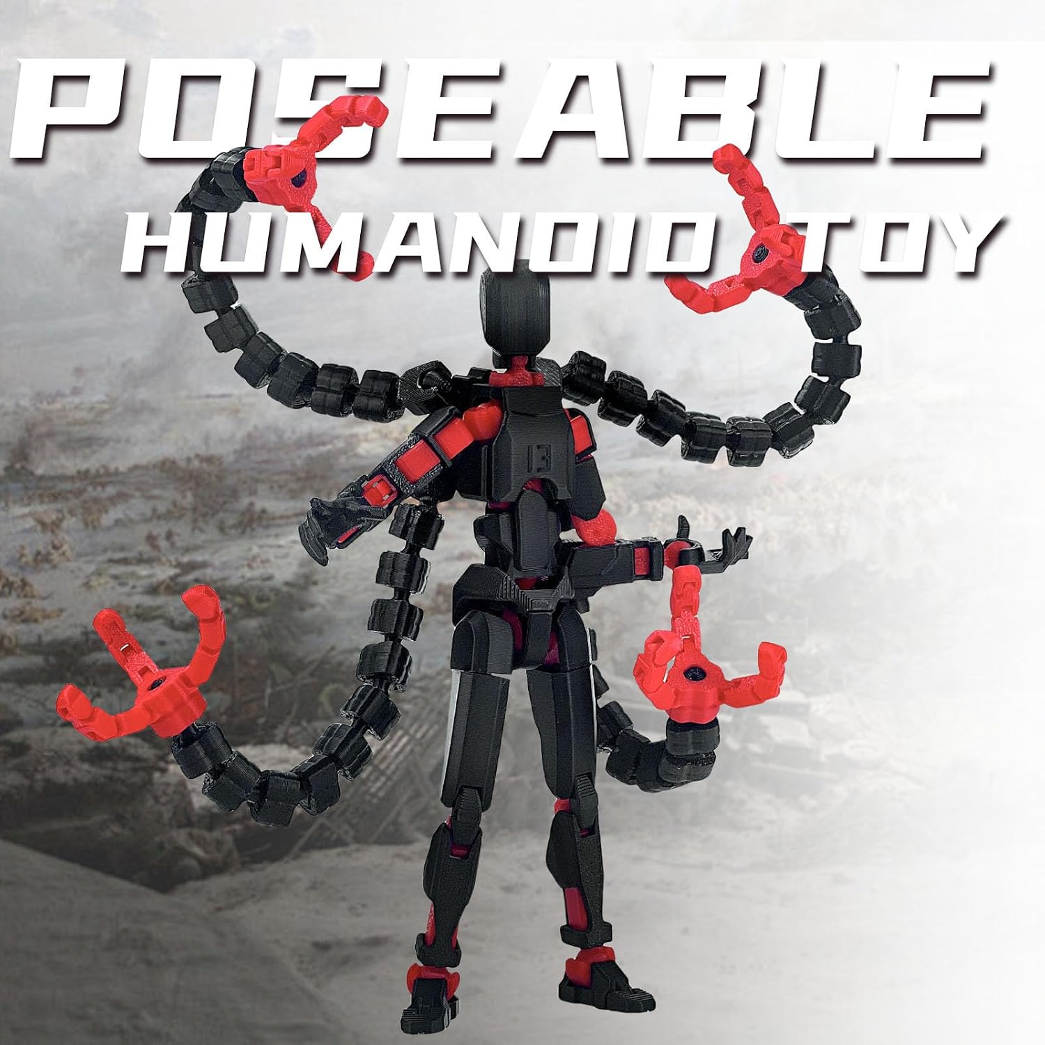 Thumbnail 4 de PkghoKids Assembly Completed T 13-Joint 3D Printed Robot Figure