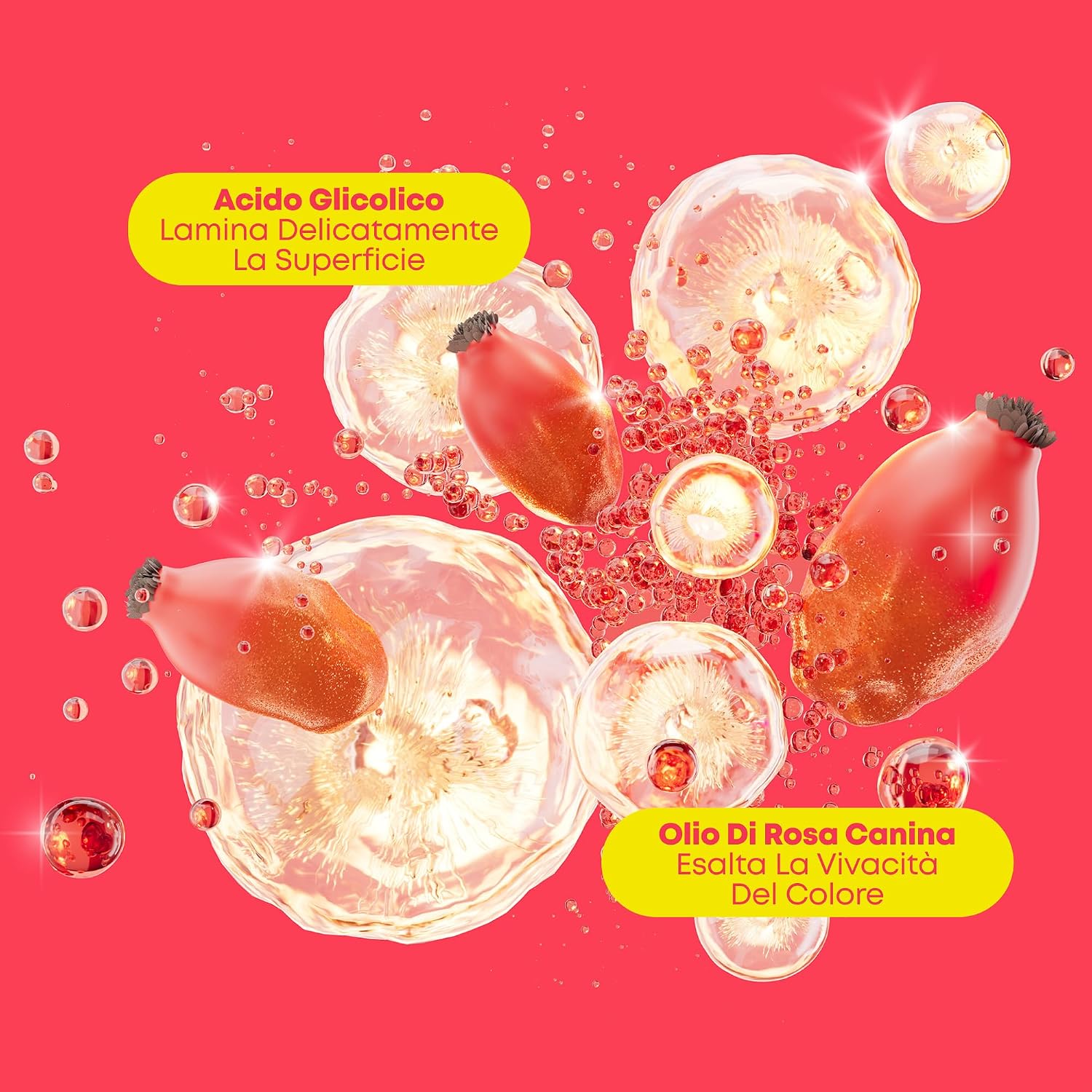 Detalle de Matrix Glow Mania Shampoo per Capelli Colorati e Spenti con Acido Glicolico e Olio di Rosa Canina, 300 ml