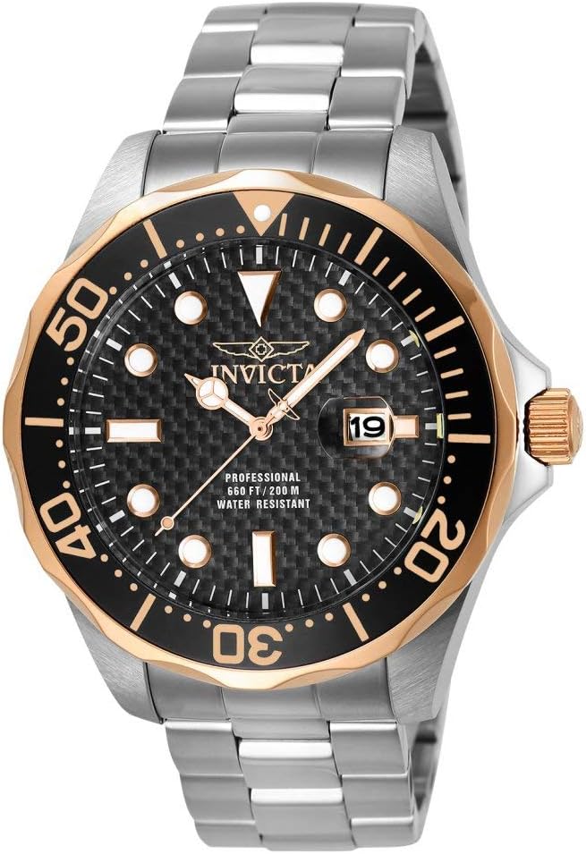 Detalle de Invicta Pro Diver Homme 47mm – Montre à Quartz en Acier Inoxydable