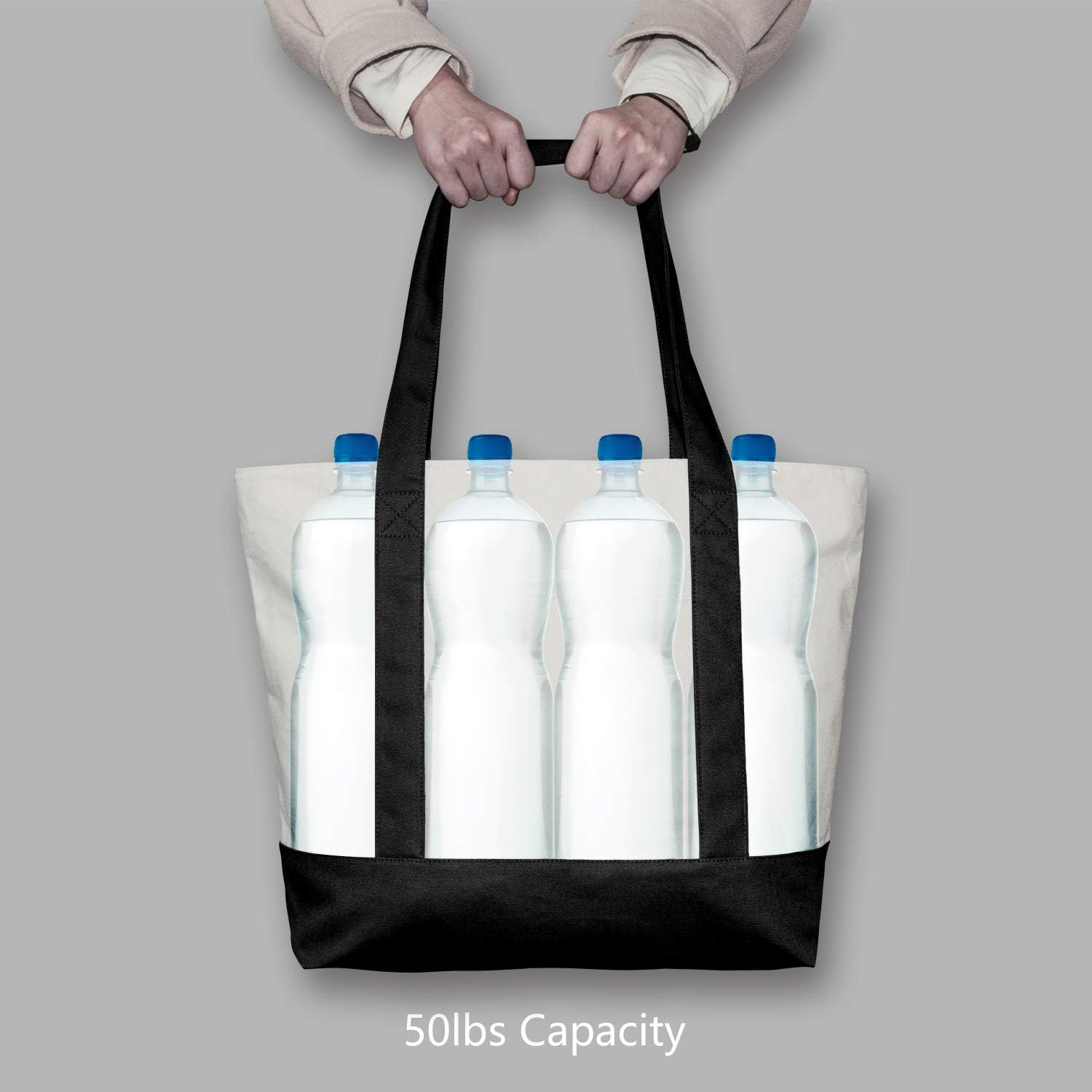 Thumbnail 5 de TOPDesign Canvas Tote Bag 1 Pack with Pocket