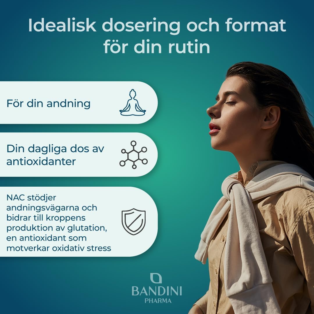 Detalle 2 de BANDINI NAC N-Acetyl-Cysteine 600 mg – 90 veganska tabletter