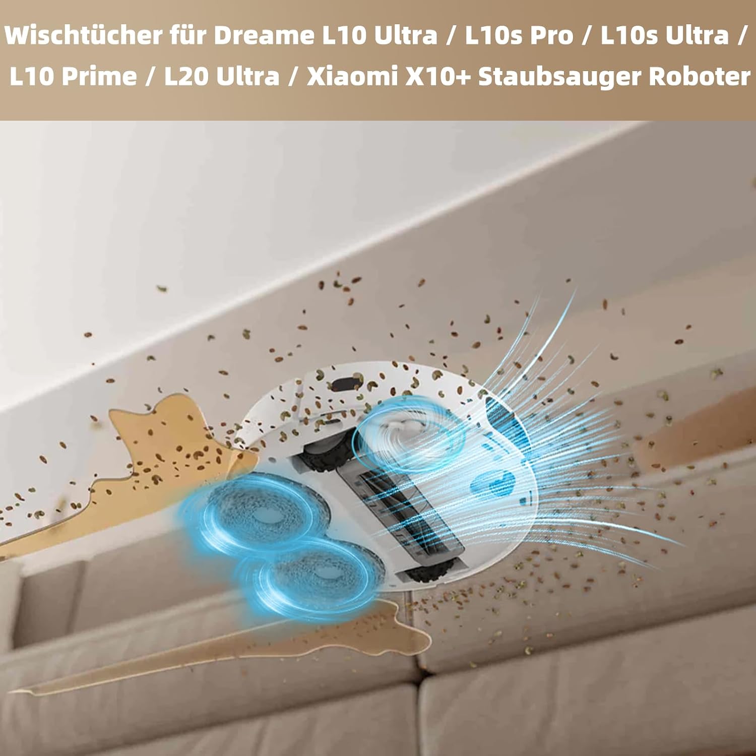 Detalle 2 de 6 Stück Wischtücher für Dreame L10s Ultra Gen 2