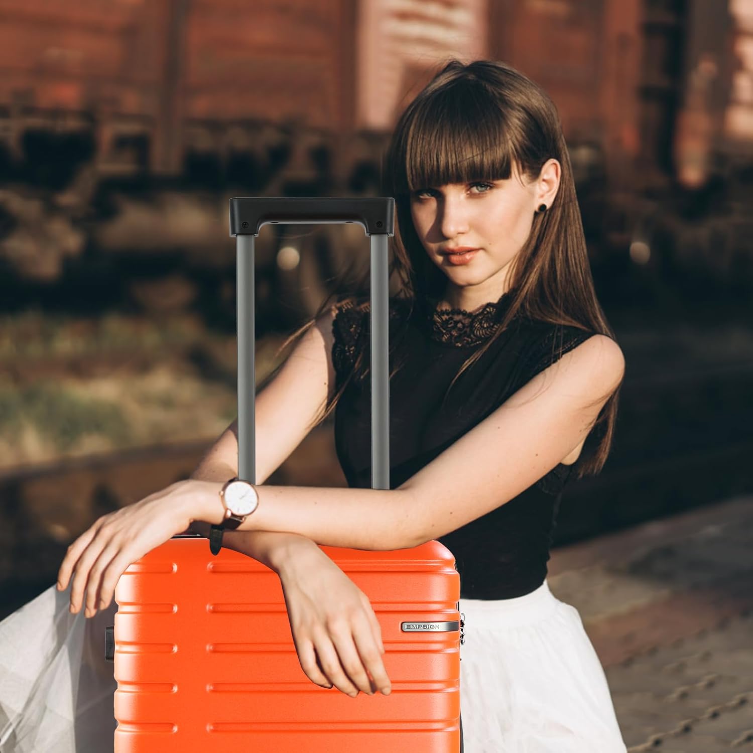 Thumbnail 6 de EMPSIGN Bagage cabine rigide extensible 20 Inch – orange