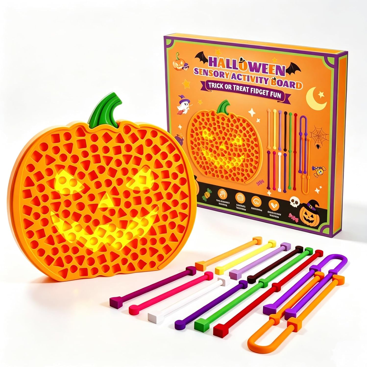 Detalle de Pumpkin Silicone Sensory Activity Board