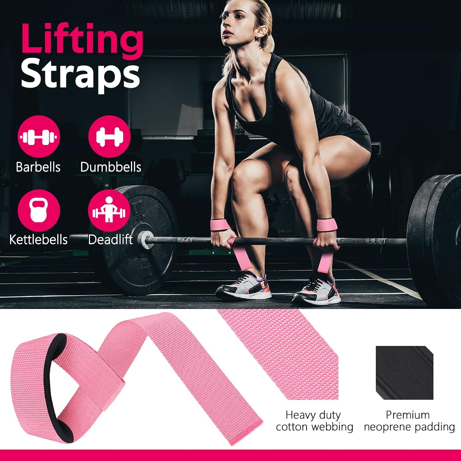 Detalle 2 de WALITO 8-Piece Barbell Pad Set for Hip Thrusts, Squats & Bench Training