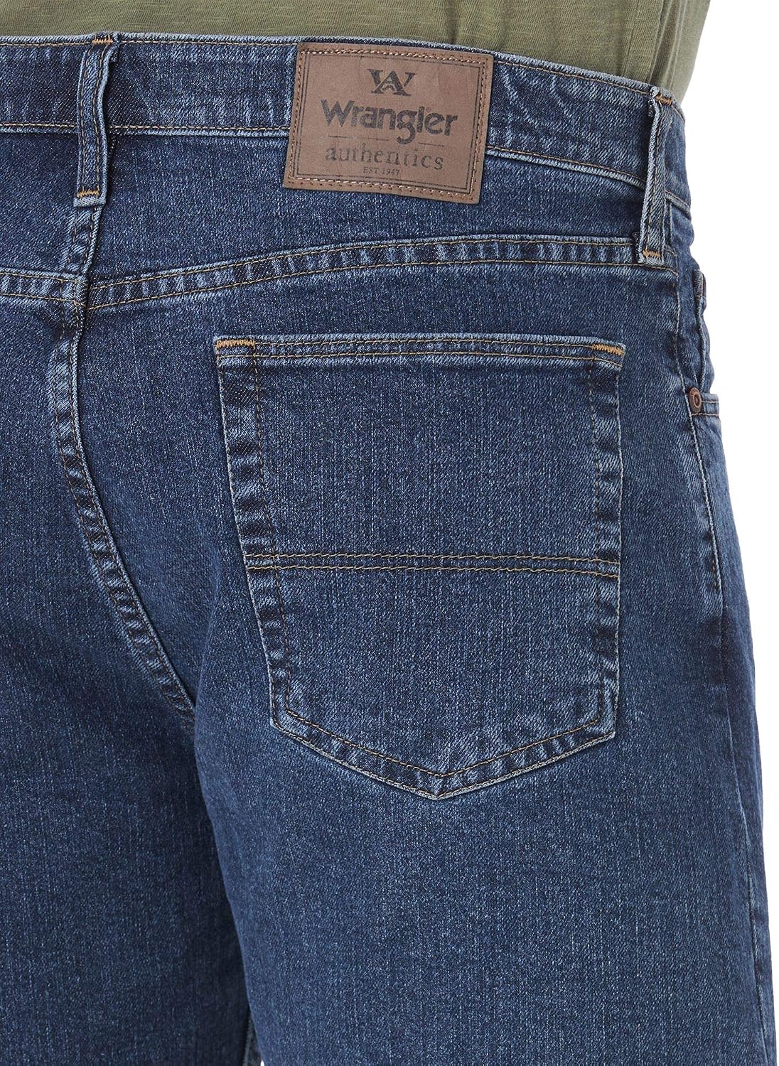 Detalle de Wrangler Authentics Denim Short Big & Tall Comfort Flex – Dark Stonewash, 46