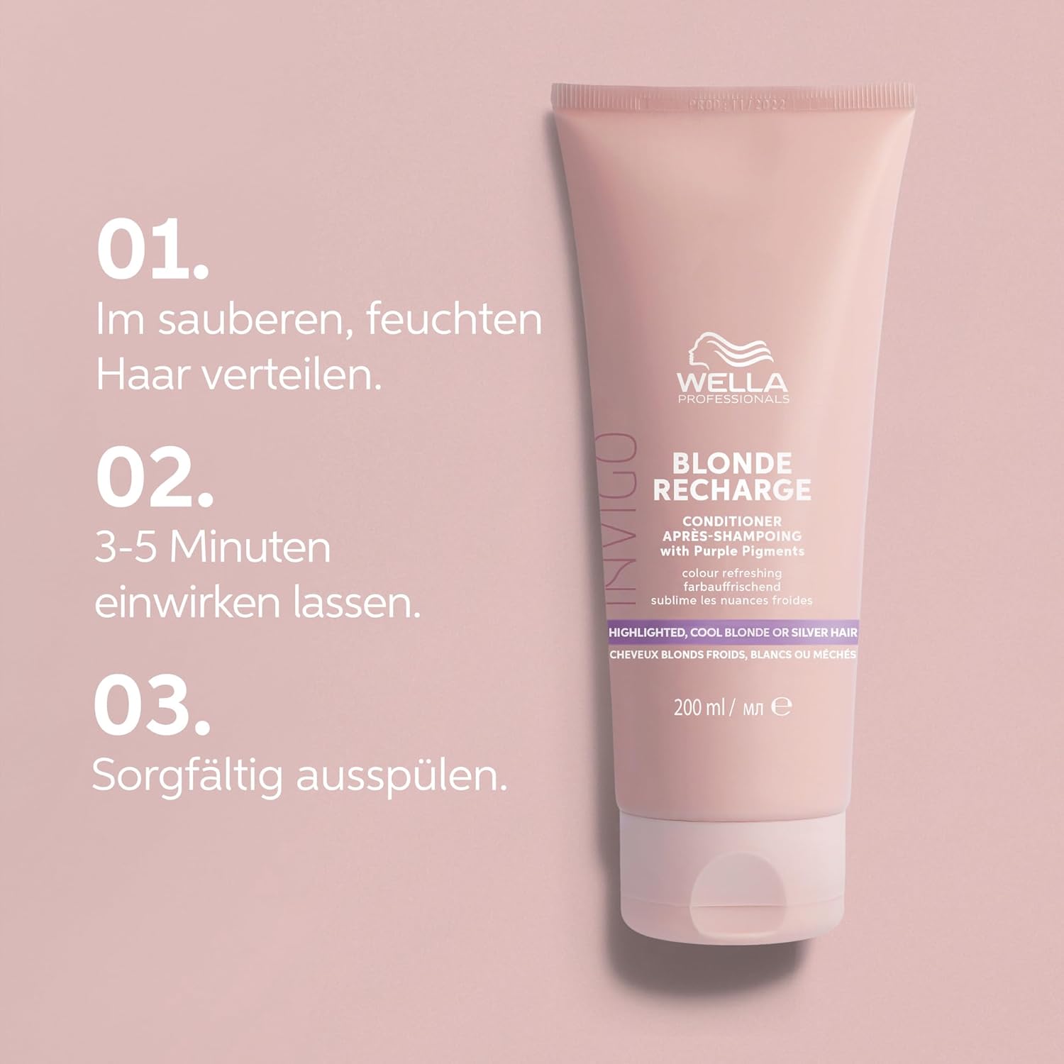 Thumbnail 3 de Wella Professionals INVIGO BLONDE RECHARGE Conditioner (200 ml) – für kühle Blondtöne & weniger Gelbstich