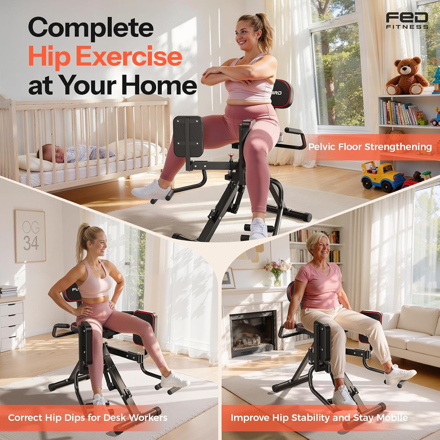 Detalle 2 de FED Fitness Hip Abductor and Adductor Machine HA1