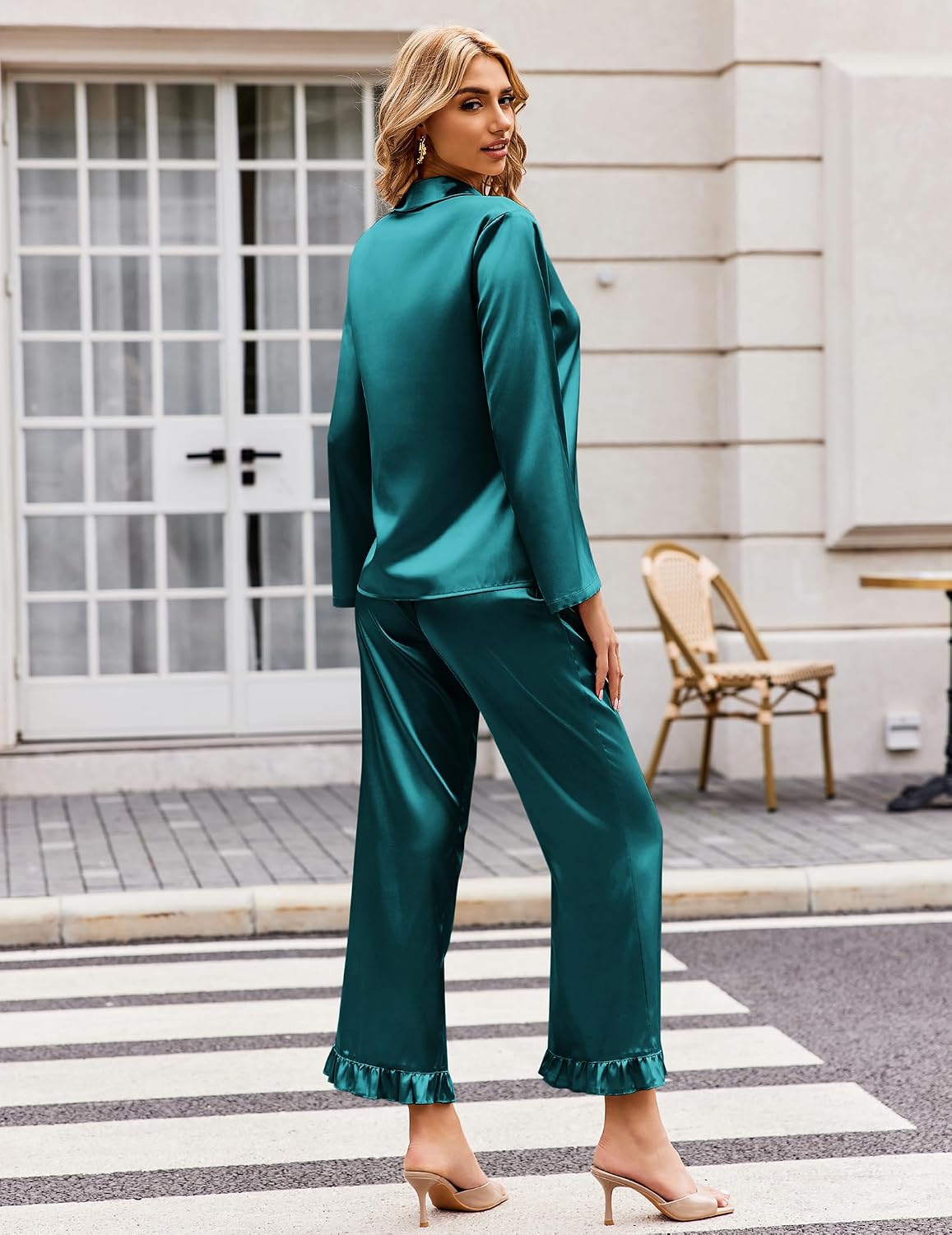 Detalle 1 de Ekouaer Satin Pajamas, 95% Polyester