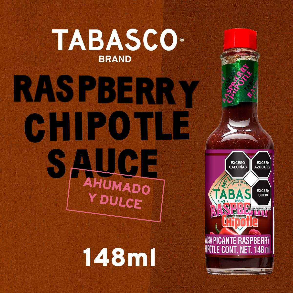 Detalle 2 de TABASCO Raspberry Chipotle Sauce – 148 ml Glasflasche: fruchtig-rauchige Chili-Sauce