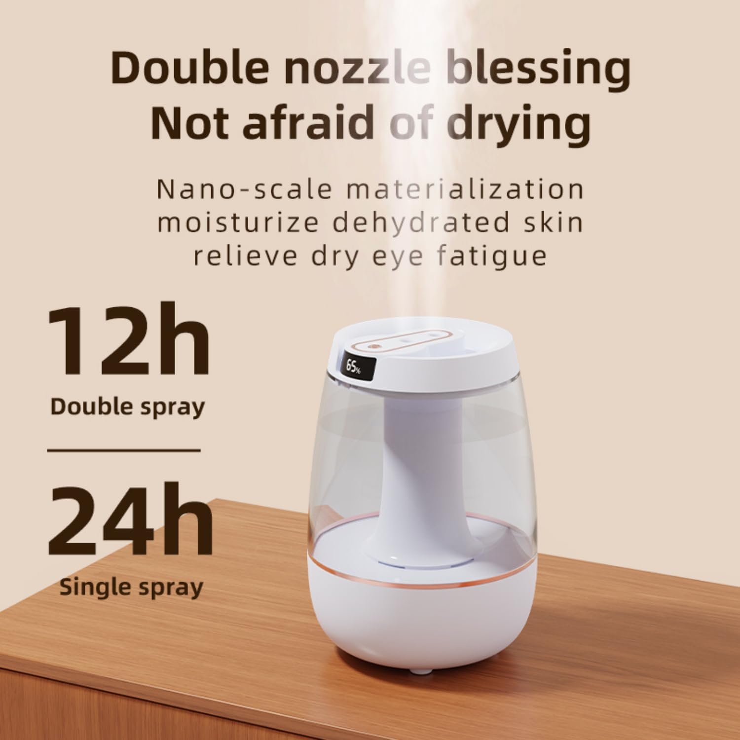 Thumbnail 3 de Valtreecho 3L Humidifier for Bedroom — Ultra-Quiet, Night Light, Auto Shut-Off