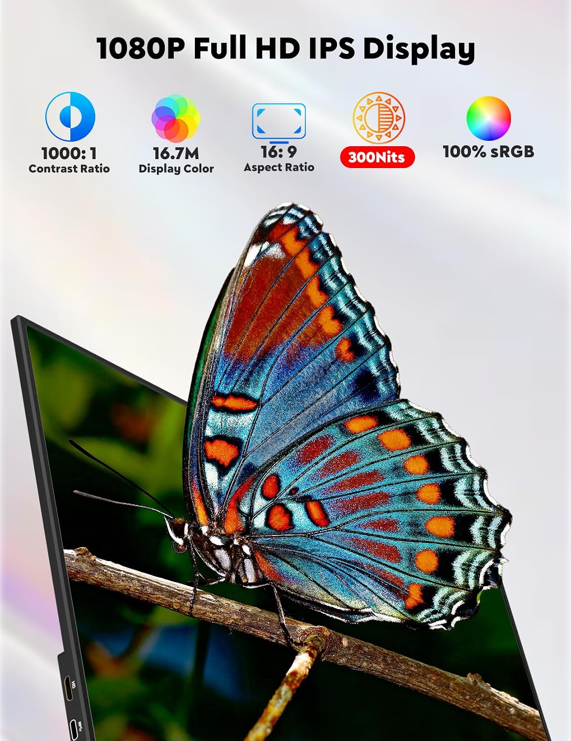 Detalle de OUNSHLI Portable Monitor 15.6-inch