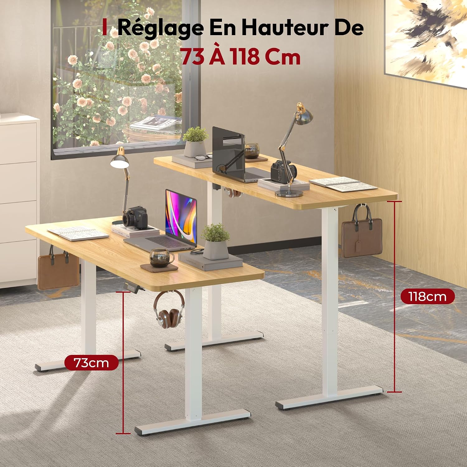 Detalle de SANODESK Bureau Assis Debout 160 x 60 cm