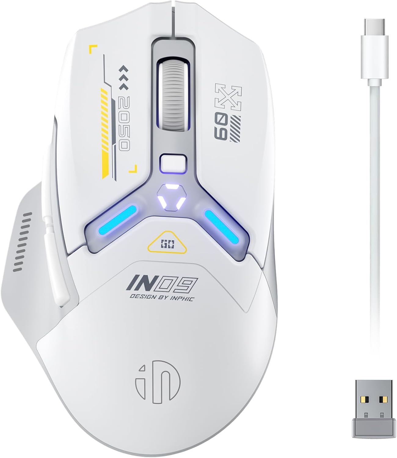 Detalle de inphic IN9 Wireless Gaming Mouse 10000 DPI