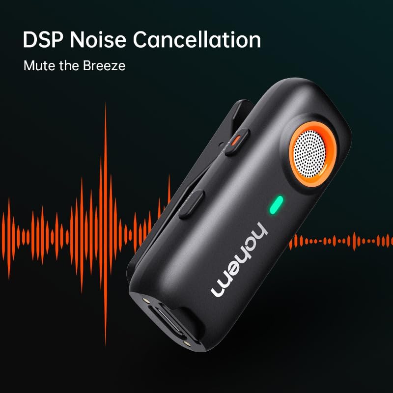 Thumbnail 3 de Hohem MIC-01 Wireless Lavalier Microphone with DSP Noise Cancellation and Charging Case