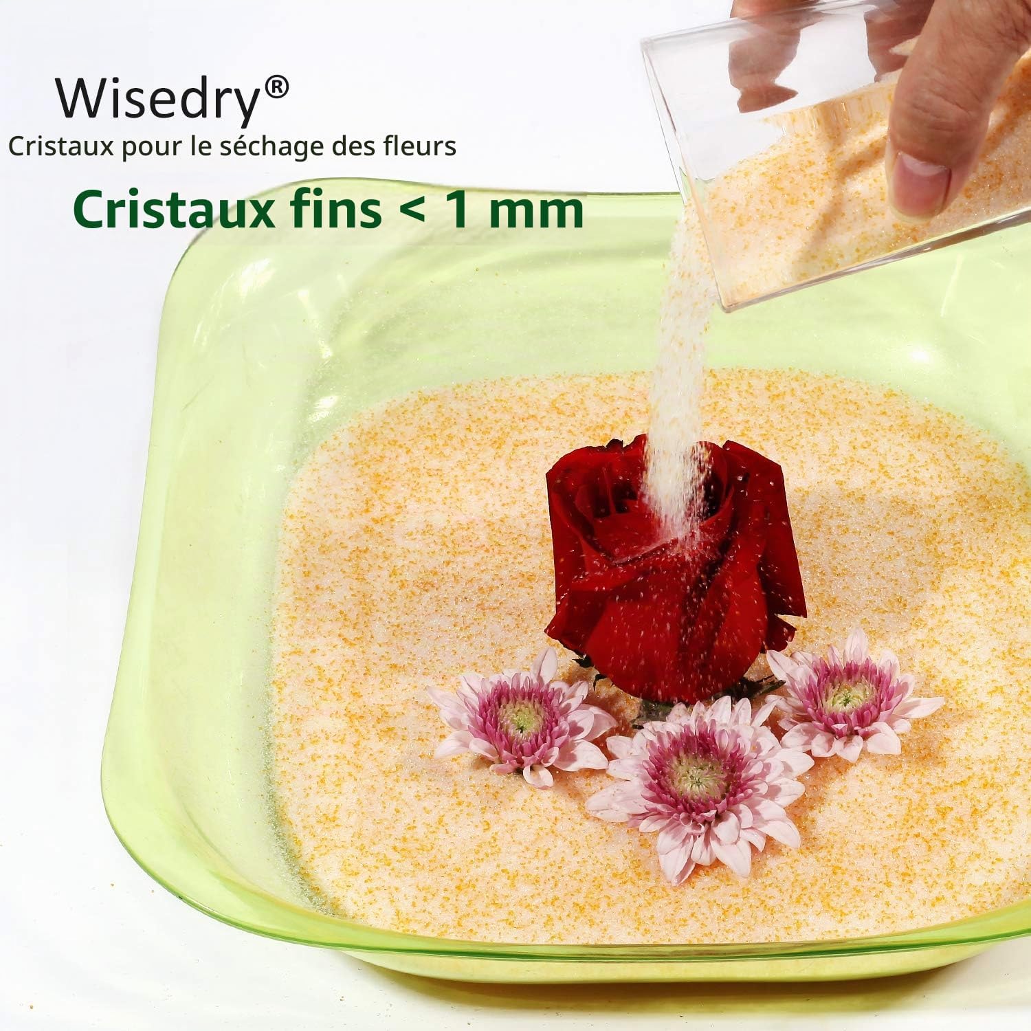 Detalle 1 de wisedry silicagel voor bloemen drogen, herbruikbaar, fijne kristallen < 1 mm, 3,6 kg