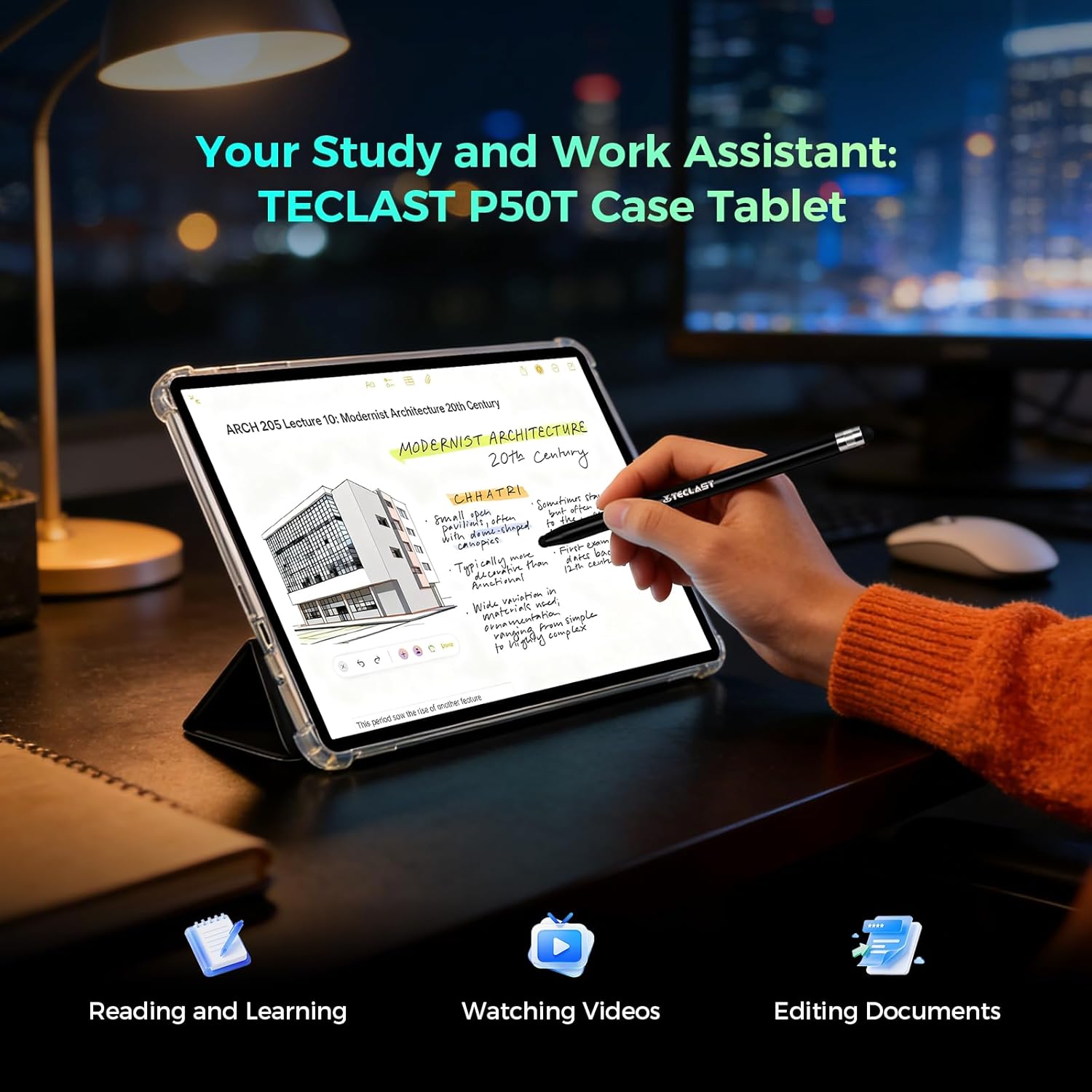 Thumbnail 2 de TECLAST Android 16 Tablet P50T CASE (11 Zoll, 90Hz) mit 12GB RAM, 128GB und Stift