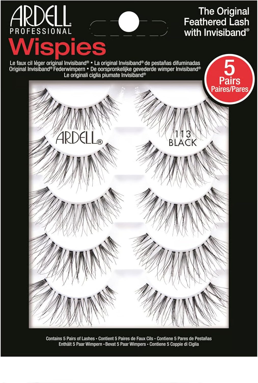Detalle de Ardell Multipack Wispies 113 False Eyelashes – Medium Volume, Long Length (5 Pairs)