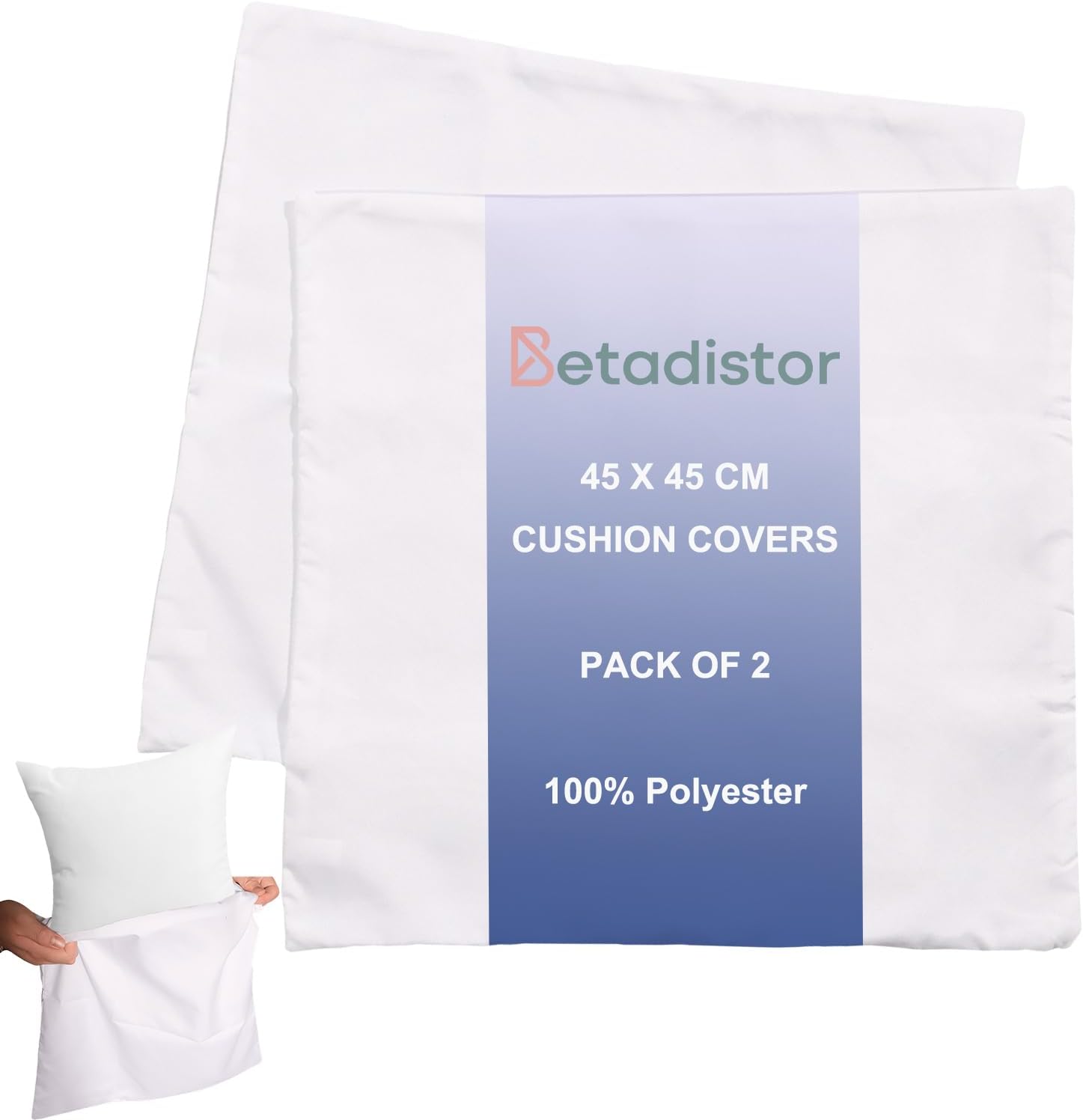 Thumbnail 6 de Betadistor Teal boho floral cushion covers (45 x 45cm approx), set of 2, 18 x 18in style