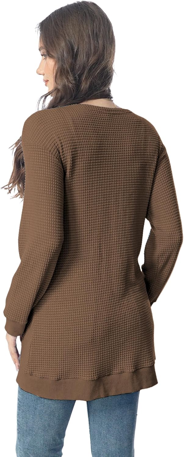 Thumbnail 2 de GLEENOD Damen-Cardigan langarm offen mit Taschen – Strickjacke im Casual/Elegant-Look