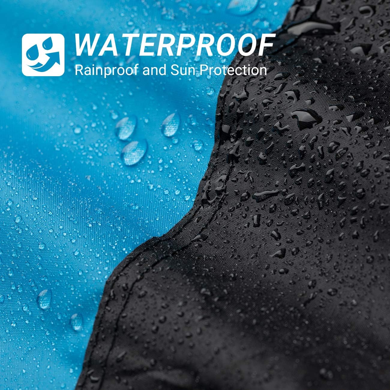 Thumbnail 1 de Favoto Telo Coprimoto 210D 245x105x125 cm – Copertura impermeabile per moto e scooter (Nero Blu)