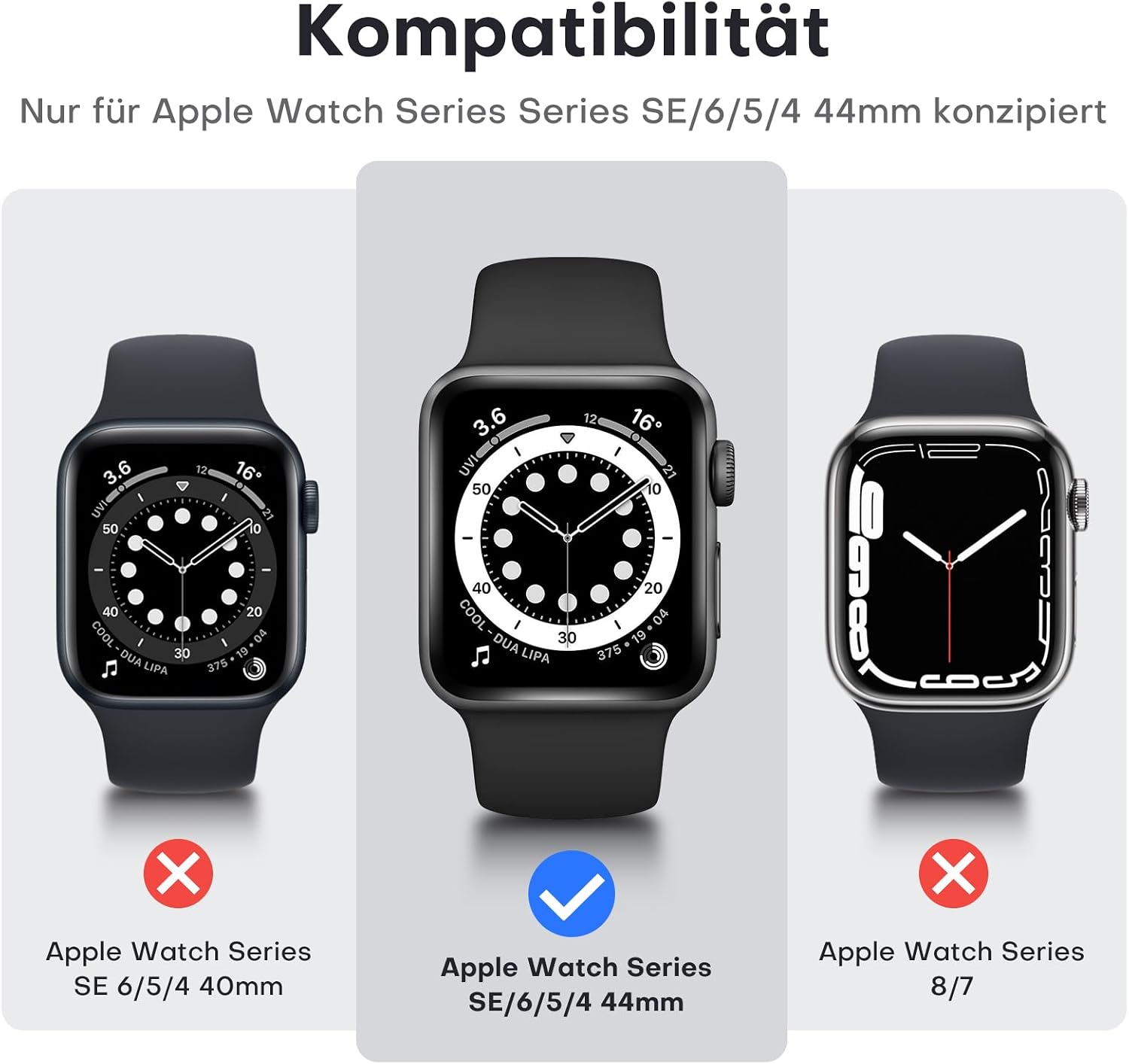 Thumbnail 6 de TAURI Apple Watch Hülle 44mm 2er Set