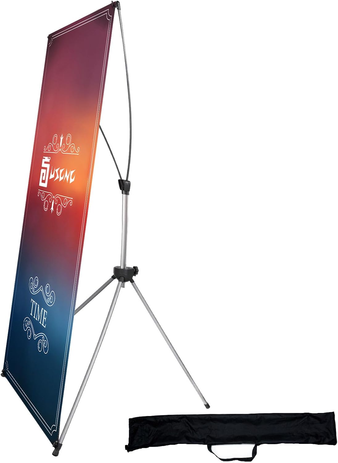Detalle de USCNC 1 X Banner Stand, Adjustable Aluminum Frame for 24–32 in. Banners
