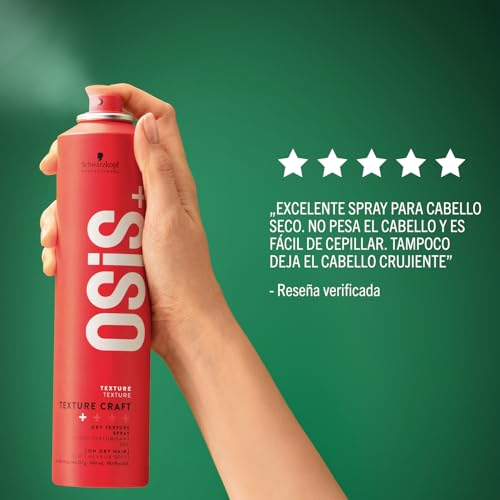 Detalle de Schwarzkopf OSIS Dry Texture Spray (300ml) for natural volume and medium grip