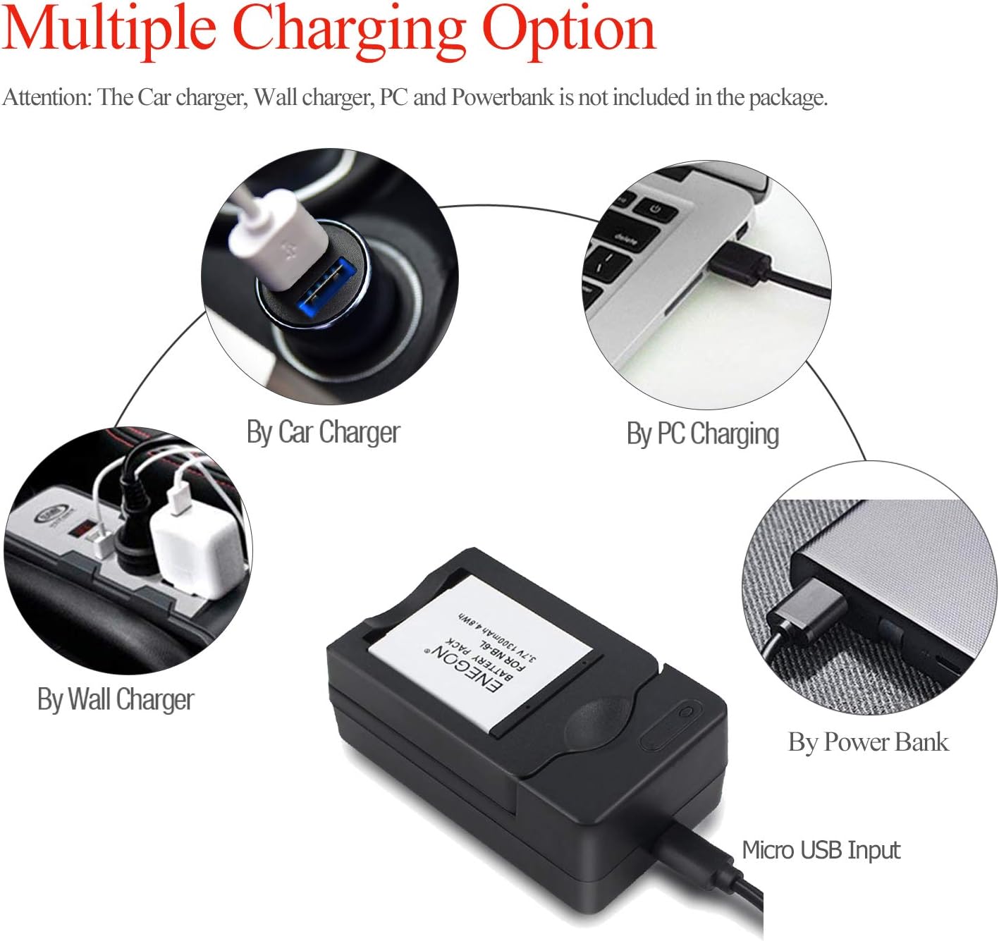 Thumbnail 3 de ENEGON Kit batterie 2 pacchi per Canon NB-6L per fotocamere