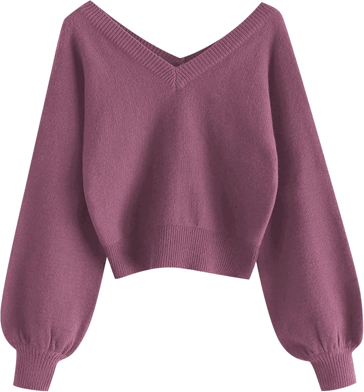 Detalle de ZAFUL Cropped V-Neck Sweater