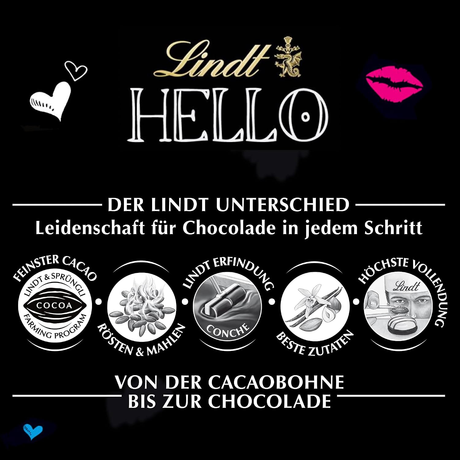 Thumbnail 4 de Lindt HELLO Mini Emotis Schokolade – 164 g mit ca. 27 Emoticon-Designs