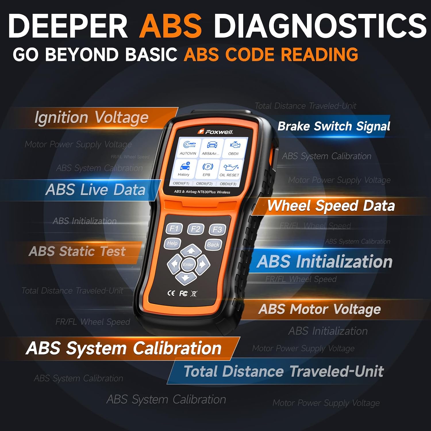 Detalle 2 de FOXWELL NT630 Plus OBD2 scanner with ABS