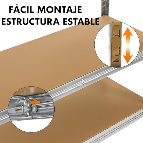 Thumbnail 6 de T-LOVENDO.ES Estantería metálica 180x90x40cm 🧰