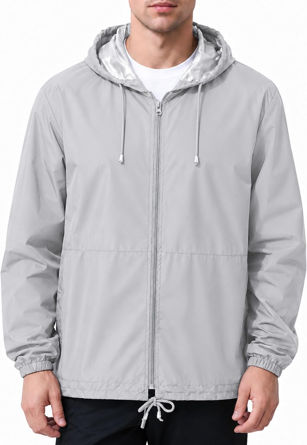 Detalle 2 de Uposiut Men's Rain Jacket 10,000 mm H₂O