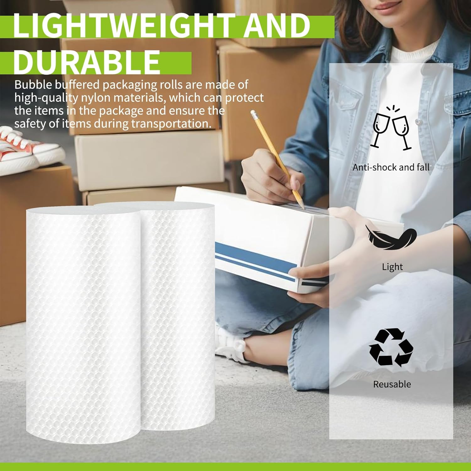 Thumbnail 3 de High-PQ 30x1000cm Lightweight Bubble Cushioning Wrap