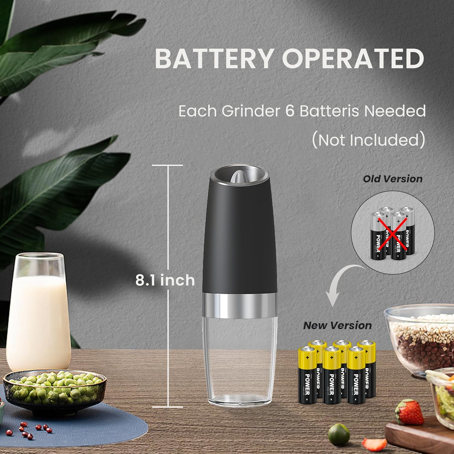 Detalle 2 de BELRIGO Battery Salt And Pepper Grinder Set