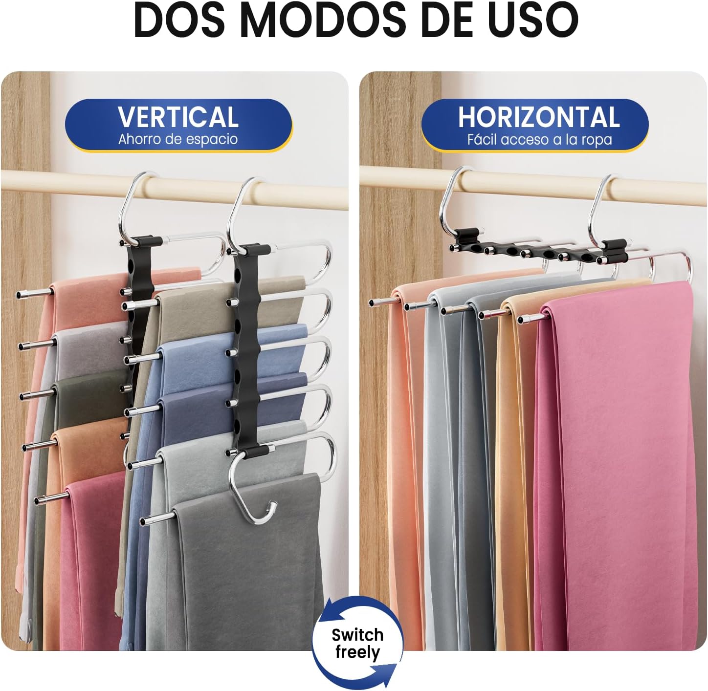 Detalle 2 de DAMITA Percha múltiple 5 en 1 2 piezas