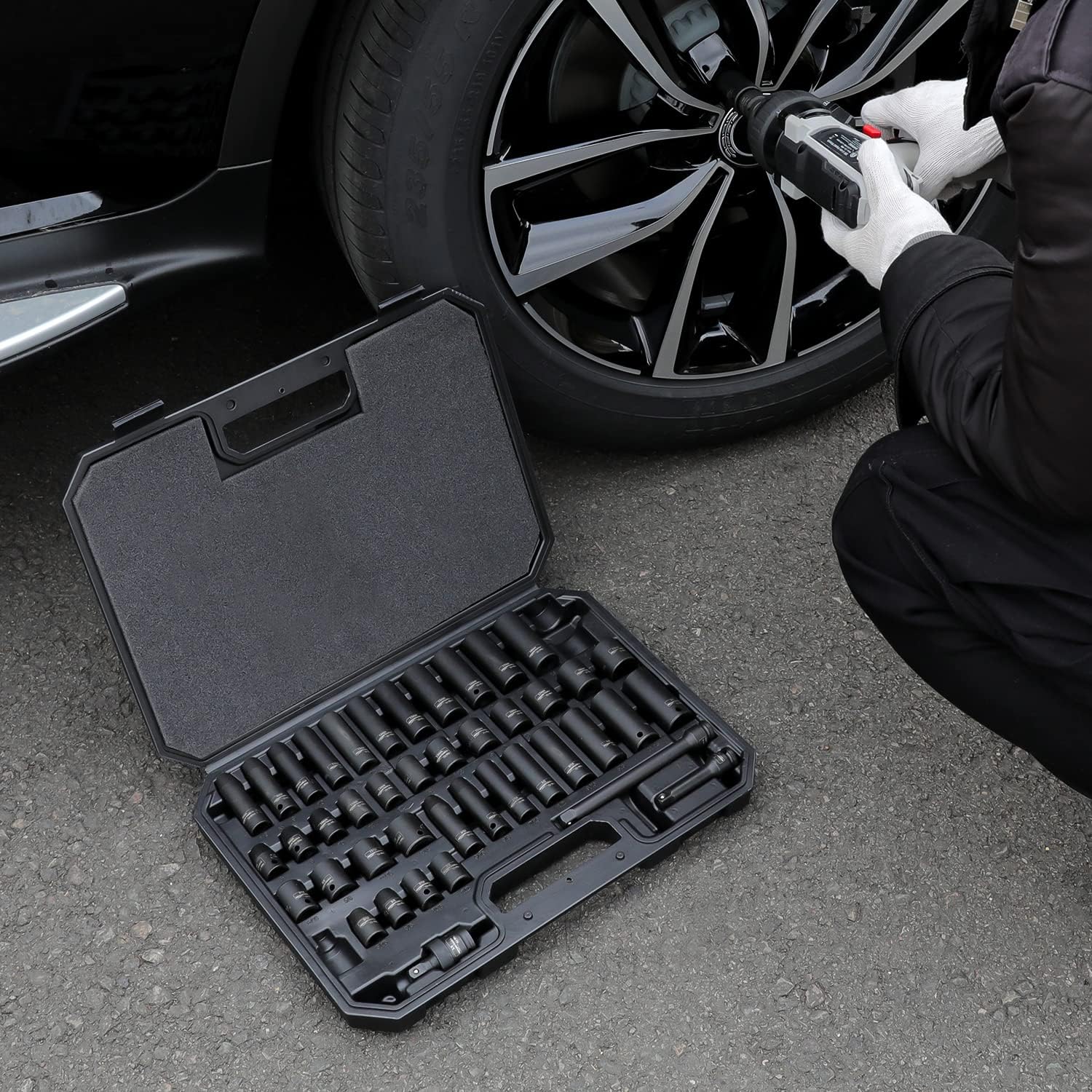Thumbnail 6 de Amazon Basics 3/8-Inch Drive 6-Point Impact Socket Set (44-Piece) with Carrying Case
