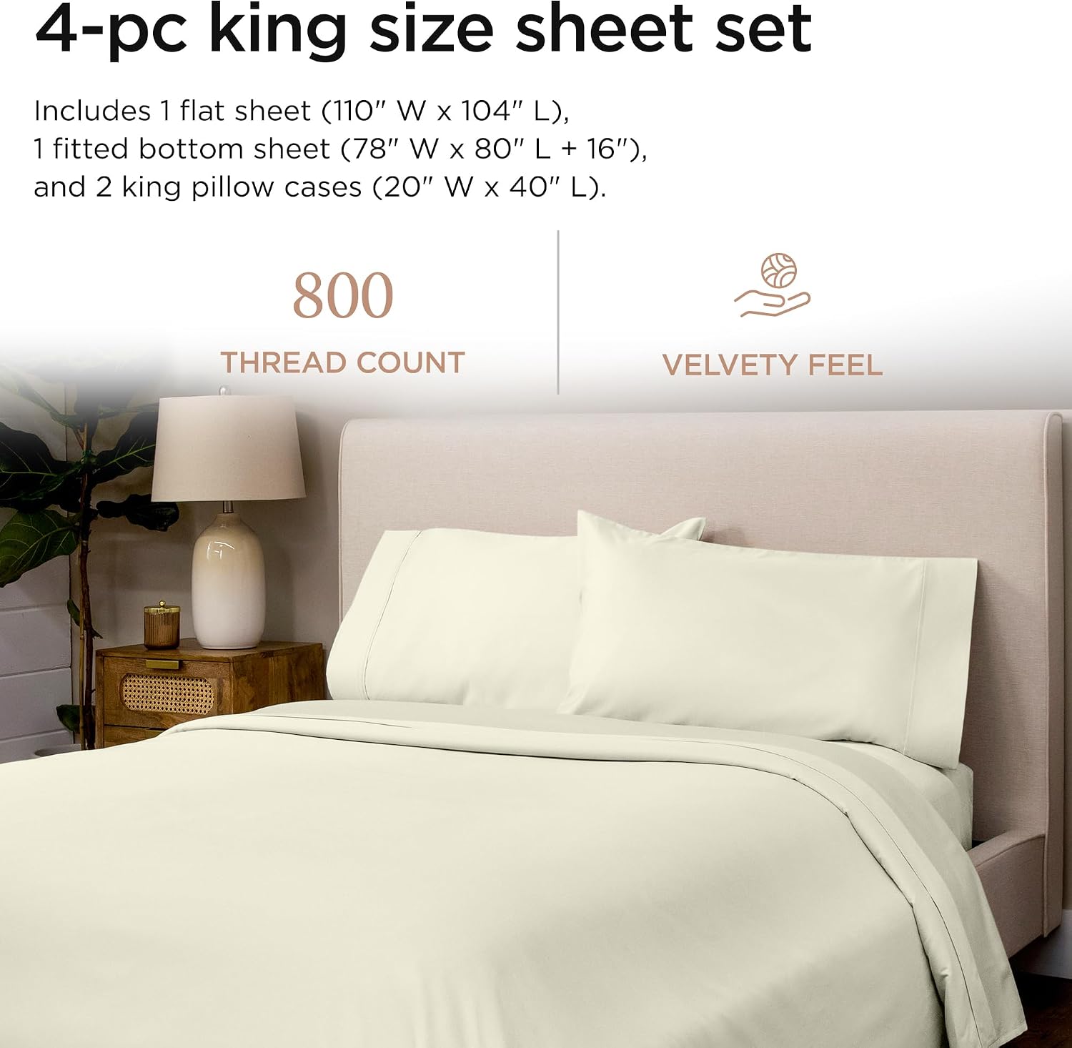Thumbnail 1 de Threadmill Luxury 800 King cotton sheet set