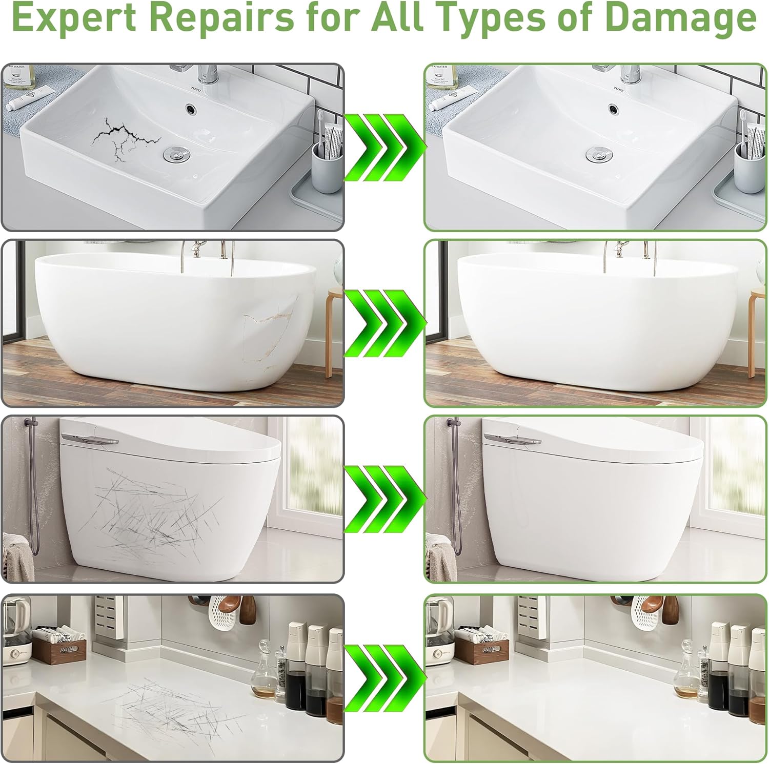 Thumbnail 2 de Surface repair kit for tubs, 4 colour pastes