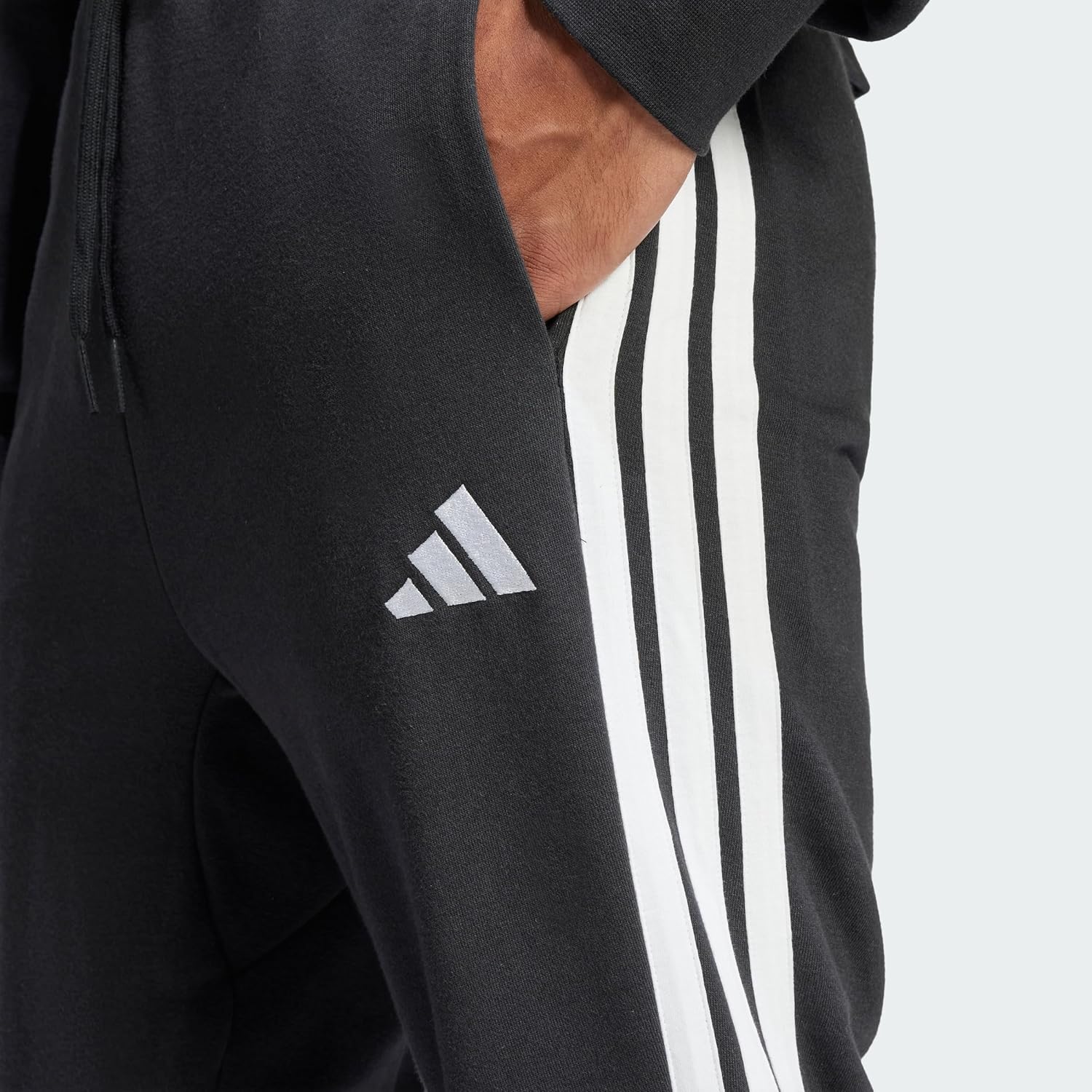 Thumbnail 3 de adidas Uomo Essential Three Stripes French Terry Pant XL pantalón negro/ blanco