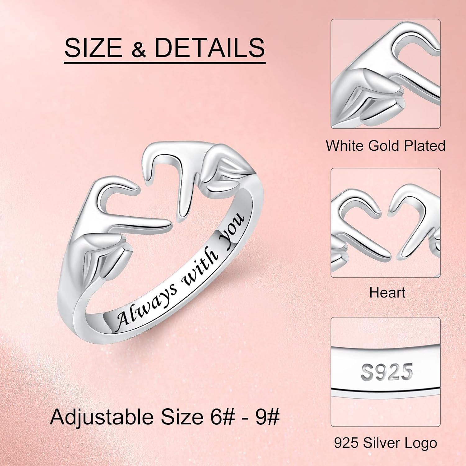 Detalle 1 de Claddagh Ring in Sterling Silver