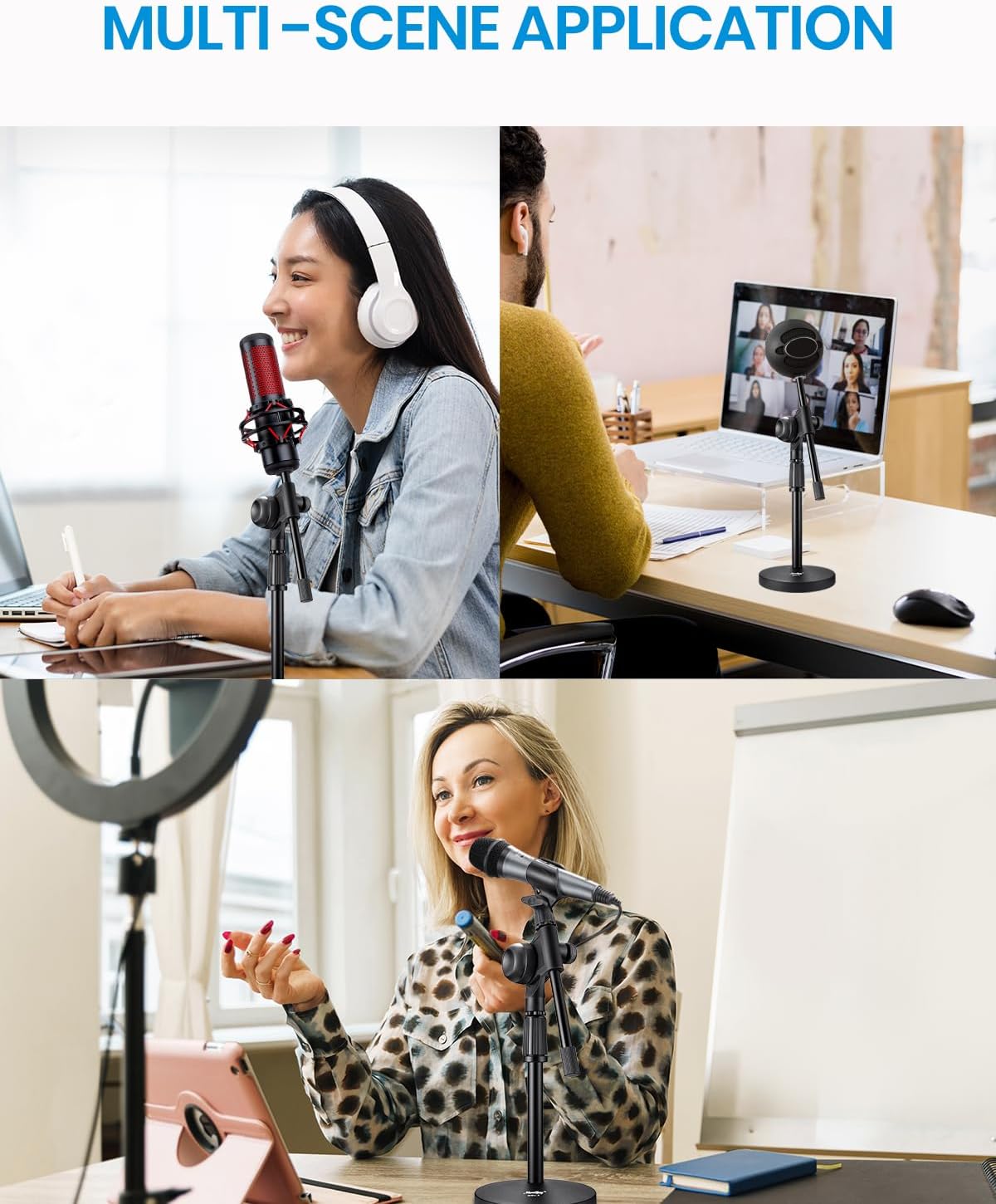 Detalle 1 de Moukey tabletop microphone stand MMs-5