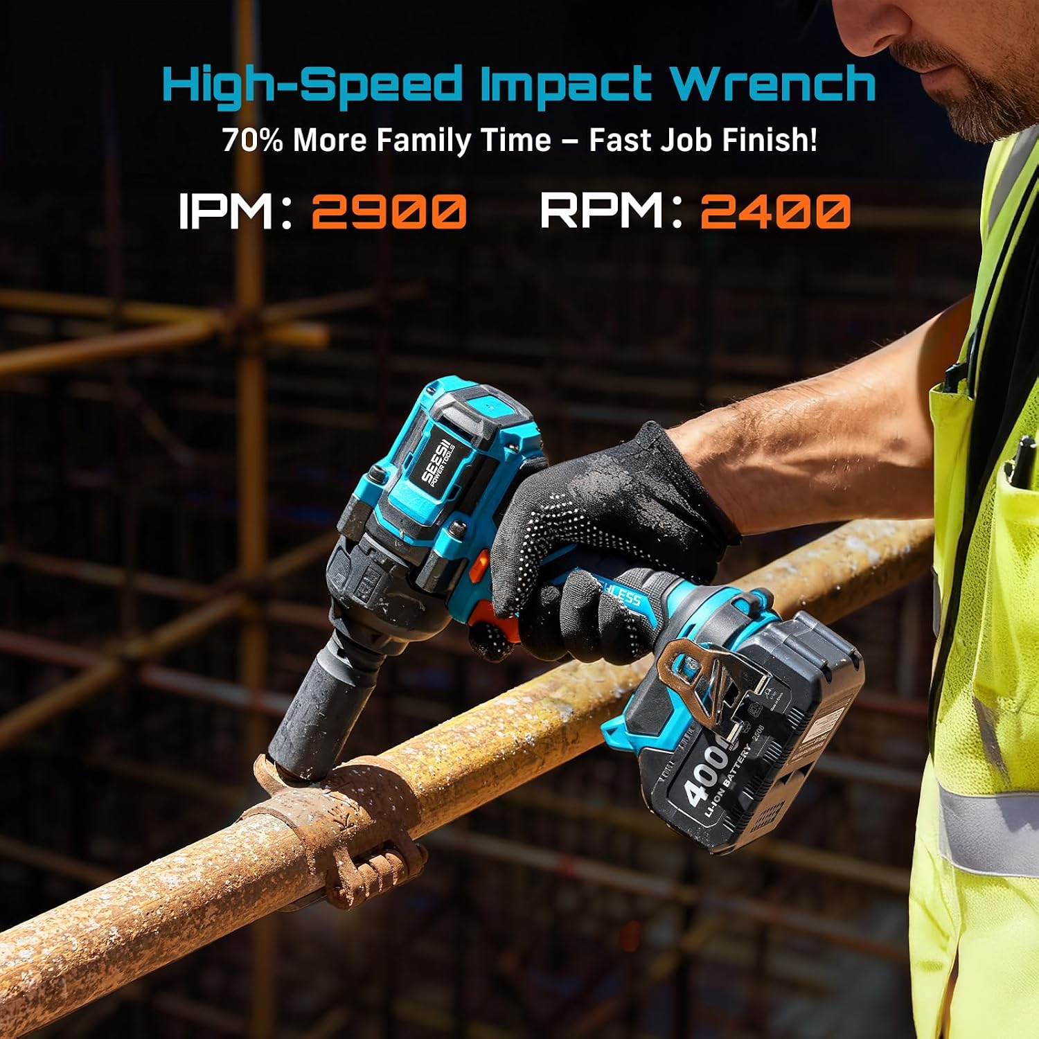 Thumbnail 2 de SEESII 886 Impact Wrench 886 ft-lb torque 21V