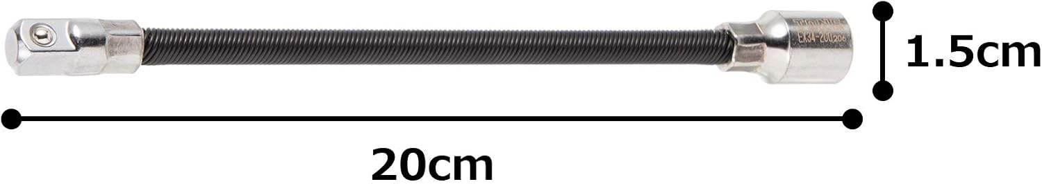 Detalle 1 de トネ EX34-200 フレキシブルエクステンションバー 差込角9.5mm・全長200mm