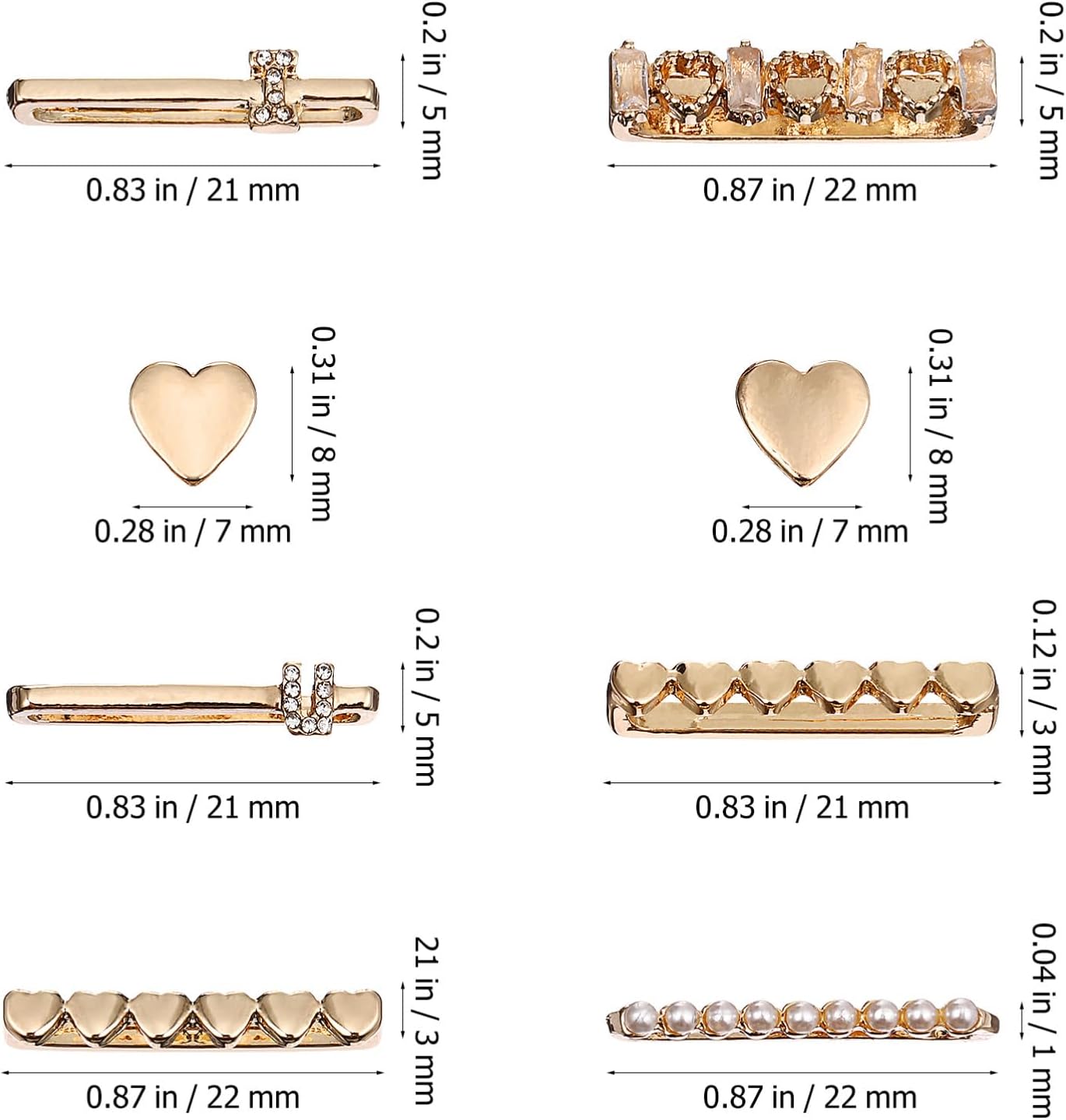 Thumbnail 6 de Hemobllo Watch Strap Charms: 8 Pcs Metal Rings for Personalised Smartwatch Bands