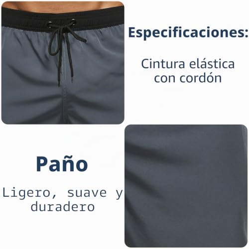 Thumbnail 7 de Aisprts Bañador Hombre con Bolsillos con Cremallera y Secado Rápido – Shorts de Playa Elásticos