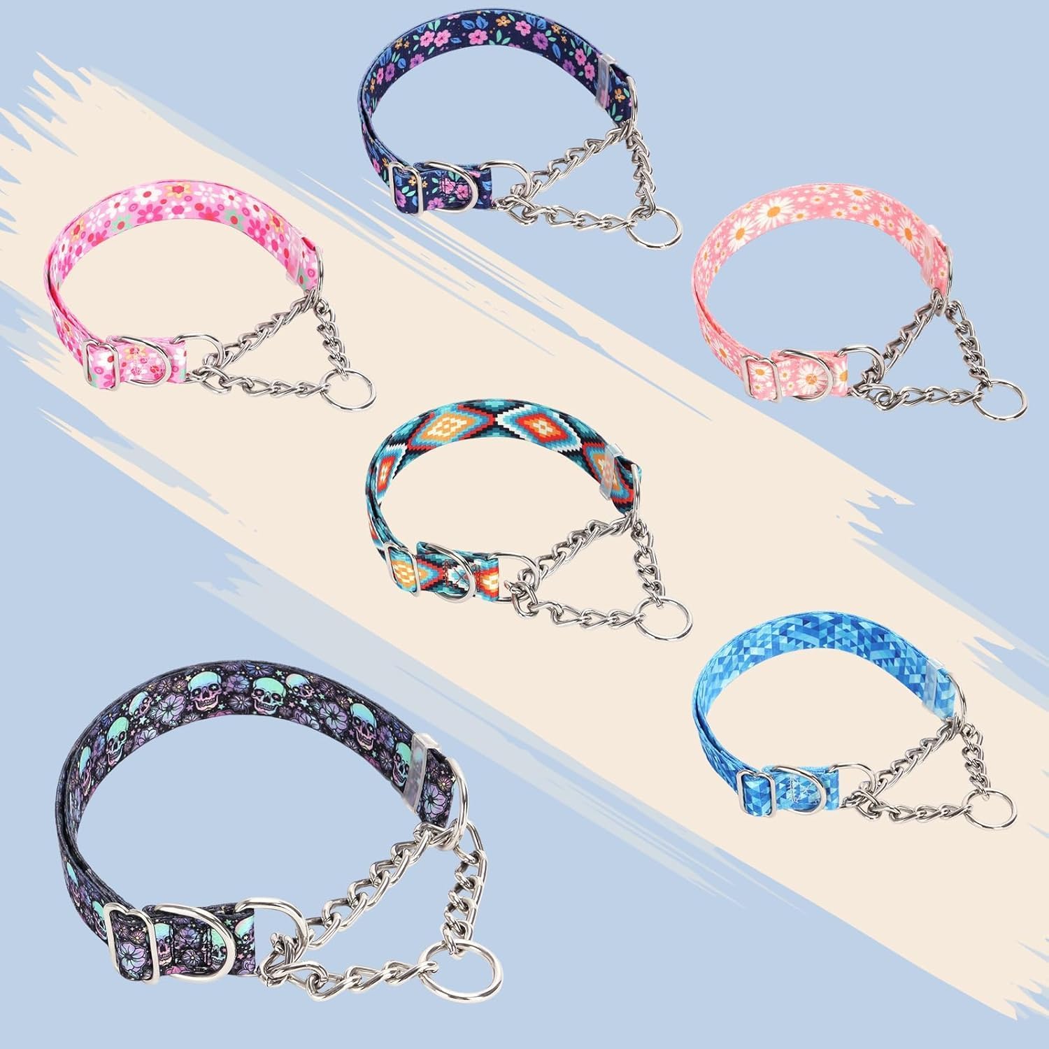 Thumbnail 6 de Chain Dog Collar Heavy-Duty Martingale Collar with Stainless Steel Chain (Adjustable for Medium–Large Dogs)