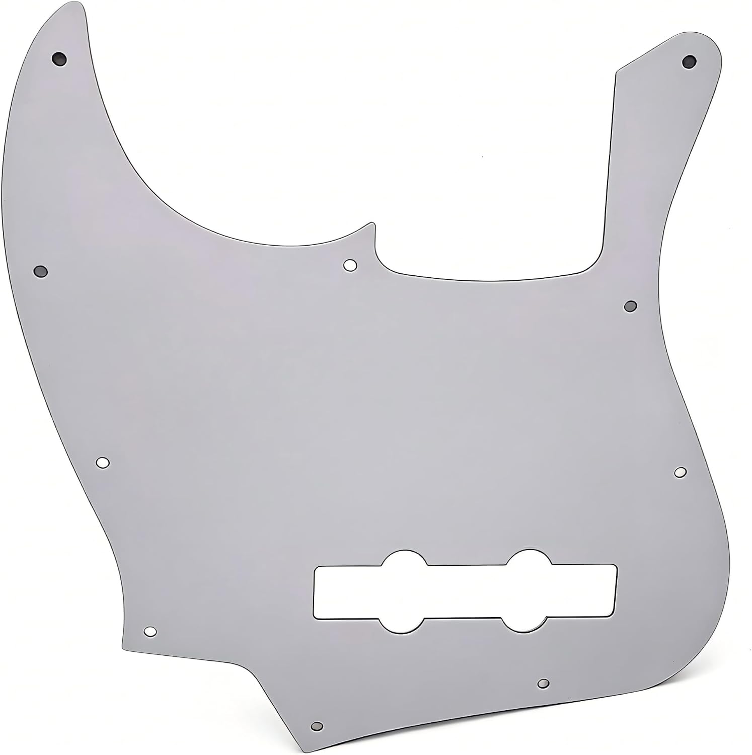Detalle de VizEx Zevo VZ-013-White Pearl Jazz Bass Pickguard, 3-Ply, 10-Hole