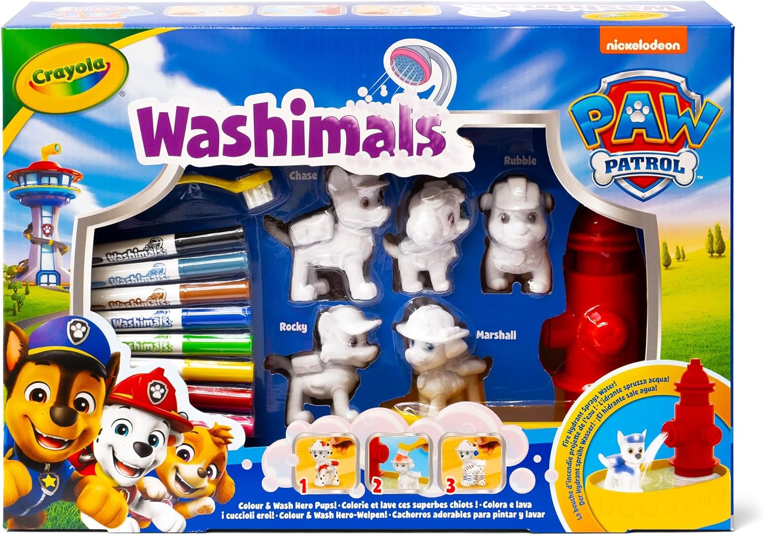 Detalle 2 de CRAYOLA Washimals Paw Patrol 🐾 Set de Actividades con 5 Cachorros